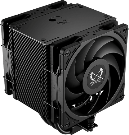 SCYTHE MUGEN 6 / MUGEN 6 Dual Fan Black Edition CPU Cooler, Intel: LGA1700/LGA1151, AMD: AM5/AM4 Support, Single Tower, Aluminum Top Cover
