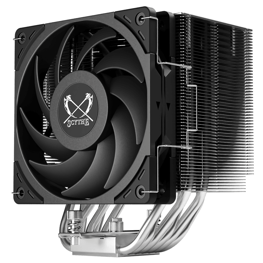 SCYTHE MUGEN 6 / MUGEN 6 Dual Fan Black Edition CPU Cooler, Intel: LGA1700/LGA1151, AMD: AM5/AM4 Support, Single Tower, Aluminum Top Cover