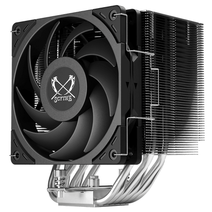 SCYTHE MUGEN 6 / MUGEN 6 Dual Fan Black Edition CPU Cooler, Intel: LGA1700/LGA1151, AMD: AM5/AM4 Support, Single Tower, Aluminum Top Cover