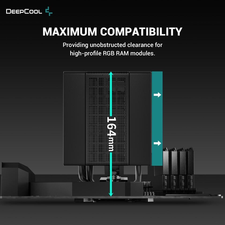 DeepCool ASSASSIN 4S CPU AIR COOLER Single center 140mm FDB Fan, 7 Copper Heat Pipes, Quiet/Peformance Mode Switch (BLACK/WHITE)