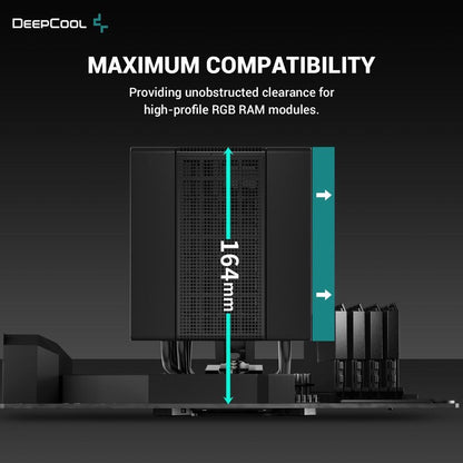 DeepCool ASSASSIN 4S CPU AIR COOLER Single center 140mm FDB Fan, 7 Copper Heat Pipes, Quiet/Peformance Mode Switch (BLACK/WHITE)