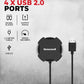 Honeywell 4 PORT USB NON-POWERED HUB 2.0 Value Series/3 Years Warranty