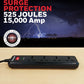 Honeywell 4 Out Surge Protector with Master Switch Value Series / 3 Years Warranty