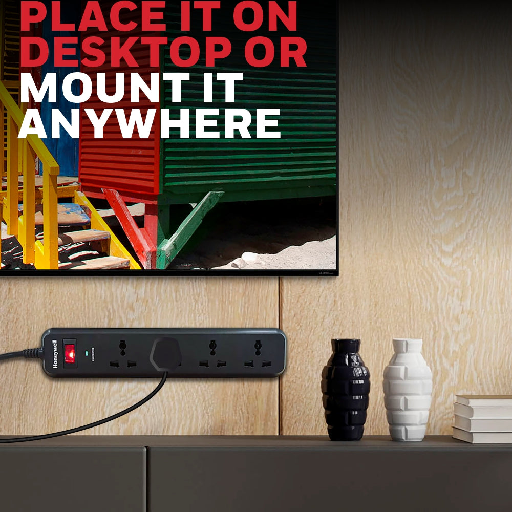 Honeywell 4 Out Surge Protector with Master Switch Value Series / 3 Years Warranty