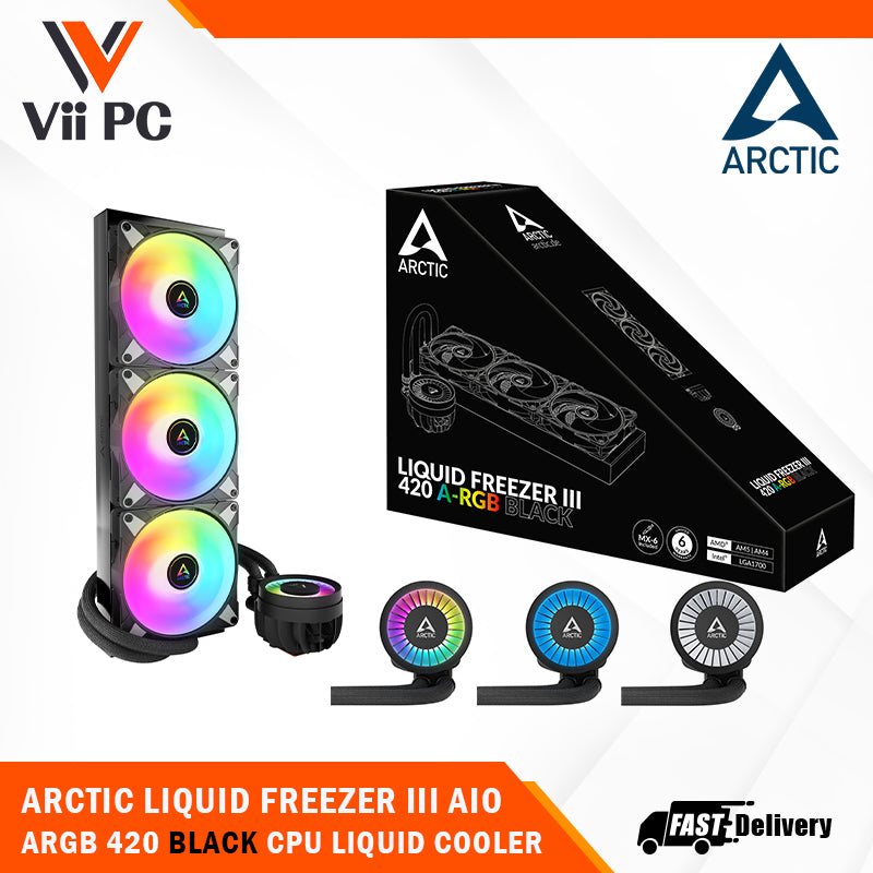 ARCTIC Liquid Freezer III 240/360/420 BLACK/WHITE ARGB Multi Compatible All-in-One CPU Liquid Cooler LGA1851,LGA1700,AM5,AM4