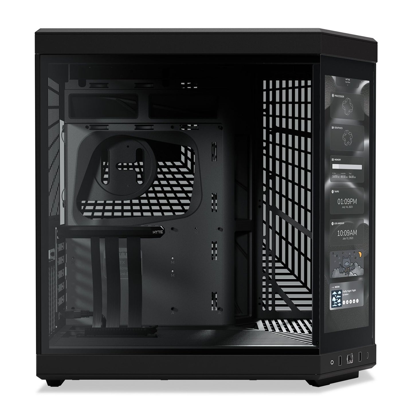 HYTE Y70 Touch Full Black/ Full White Dual Chamber Mid-Tower Chassis CASE - 3 Yrs Warranty