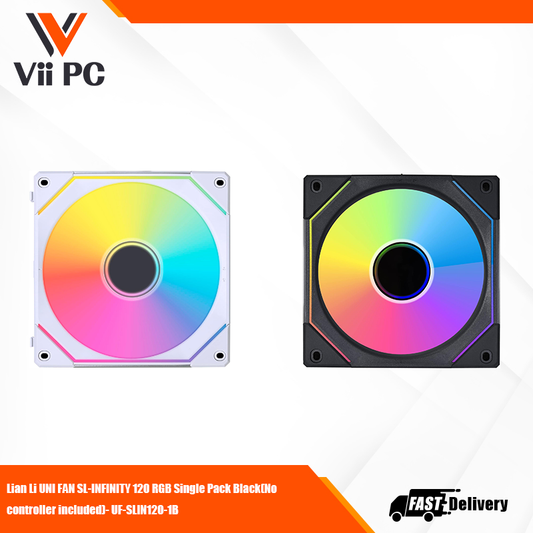 Lian Li UNI FAN SL-INFINITY 120 RGB Single Pack Black(No controller included)- UF-SLIN120-1B