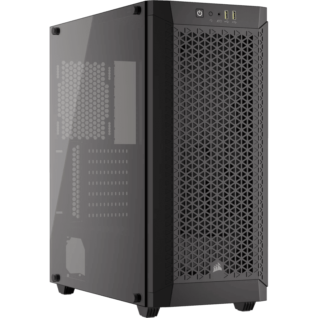 CORSAIR 480T Airflow Tempered Glass Mid-Tower ATX Black Case - 360mm radiator, 2.5" Drive Bays x2, 3.5" Drive Bays x2, 2yrs Wty