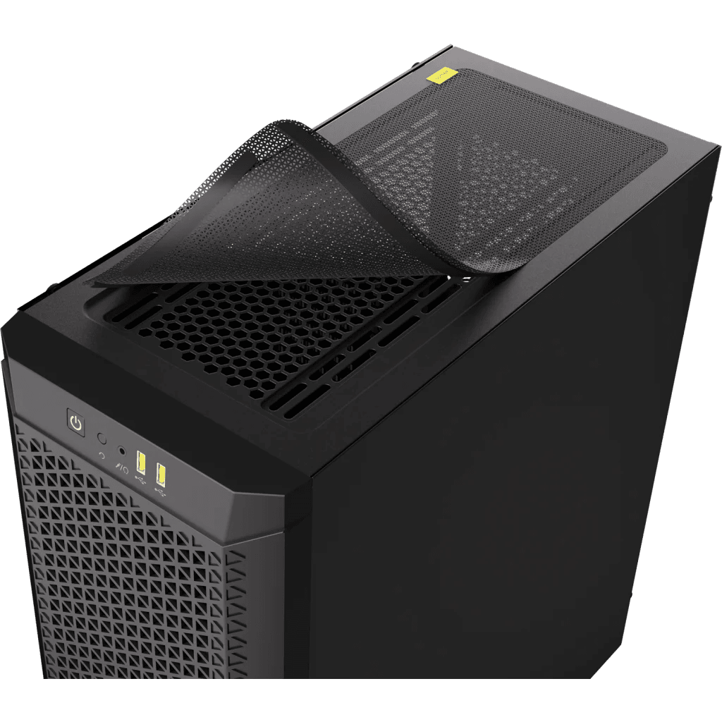 CORSAIR 480T Airflow Tempered Glass Mid-Tower ATX Black Case - 360mm radiator, 2.5" Drive Bays x2, 3.5" Drive Bays x2, 2yrs Wty