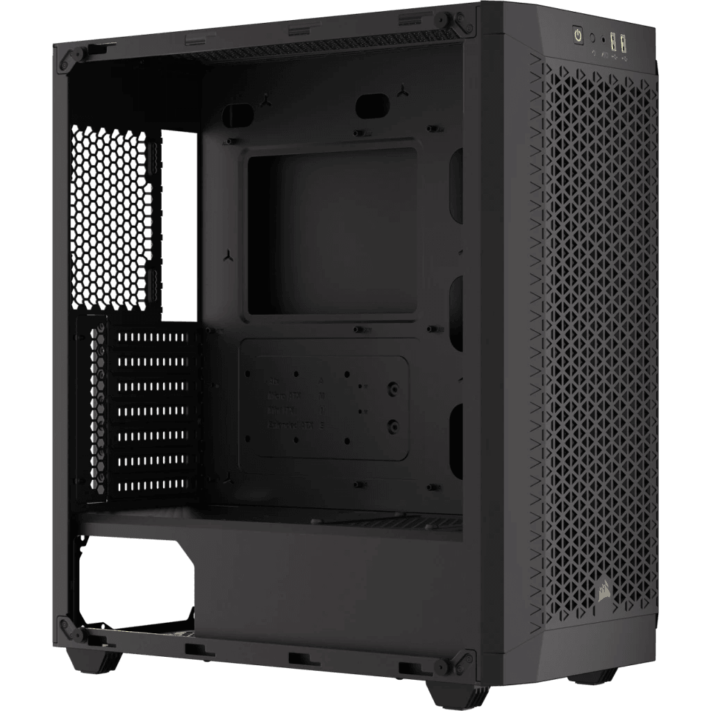 CORSAIR 480T Airflow Tempered Glass Mid-Tower ATX Black Case - 360mm radiator, 2.5" Drive Bays x2, 3.5" Drive Bays x2, 2yrs Wty