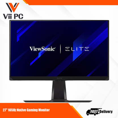 Viewsonic ELITE XG270QG 27" Fast Action RGB 165Hz OC, IPS Nano color NVIDIA G-Sync Technology, Native Gaming Monitor Black