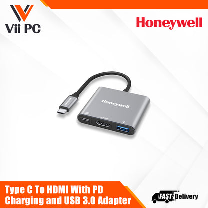 Honeywell Type C To HDMI With PD Charging and USB 3.0 Adapter Platinum Series/3 Years Warranty