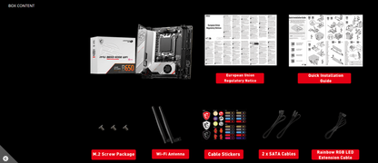 MSI MPG B650I EDGE WIFI AM5 Mini-ITX Motherboard + AMD Ryzen 7 7800X3D (AM5) Processor BUNDLE