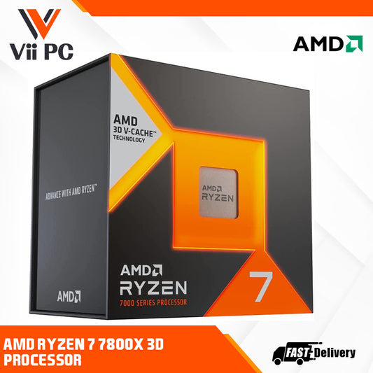 AMD Ryzen 7 7800X3D - Ryzen 7 7000 Series 8-Core Socket AM5 120W AMD Radeon Graphics Desktop Processor - 100-100000910WOF Local 4 Years Warranty