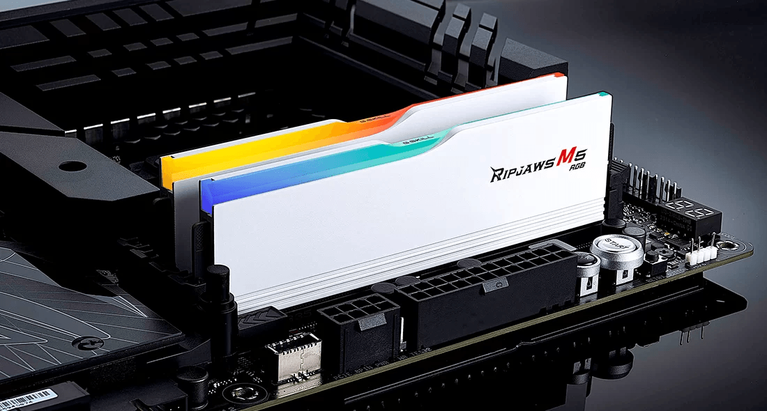 G.SKILL RIPJAWS M5 RGB DDR5-6000 CL30-40-40-96 1.35V / 1.4V 32GB(2x16GB) / 64GB(2x32GB) BLACK/WHITE Intel XMP 3.0 Ready, Dual Channel Kit