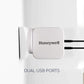 Honeywell Honeywell Zest Charger 24W/4.8Amp/2 x USB/Value Series/3 Years Warranty - BLACK/WHITE
