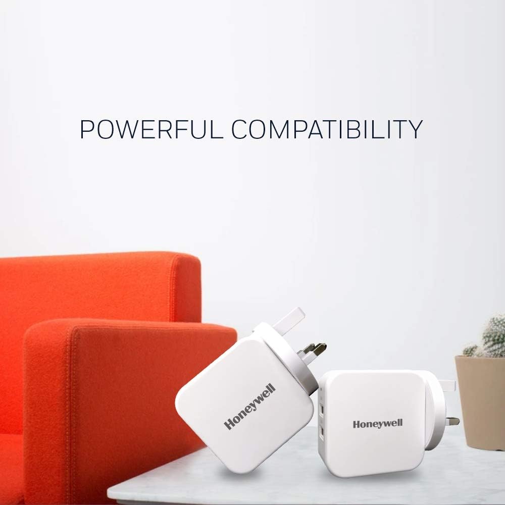 Honeywell Honeywell Zest Charger 24W/4.8Amp/2 x USB/Value Series/3 Years Warranty - BLACK/WHITE