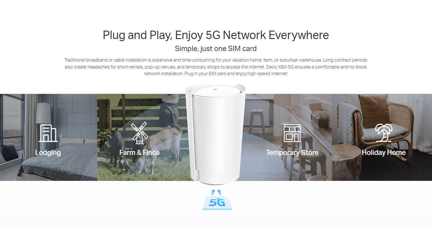 TP-LINK DECO X80-5G Whole Home Wi-Fi 6 AX6000 Gateway