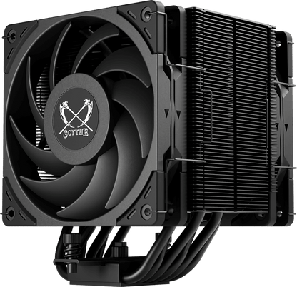SCYTHE MUGEN 6 / MUGEN 6 Dual Fan Black Edition CPU Cooler, Intel: LGA1700/LGA1151, AMD: AM5/AM4 Support, Single Tower, Aluminum Top Cover
