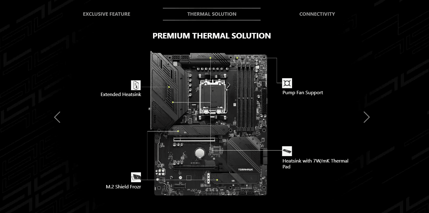 MSI MAG B650 TOMAHAWK WIFI AM5 ATX Motherboard + AMD Ryzen 7 7800X3D (AM5) Processor BUNDLE