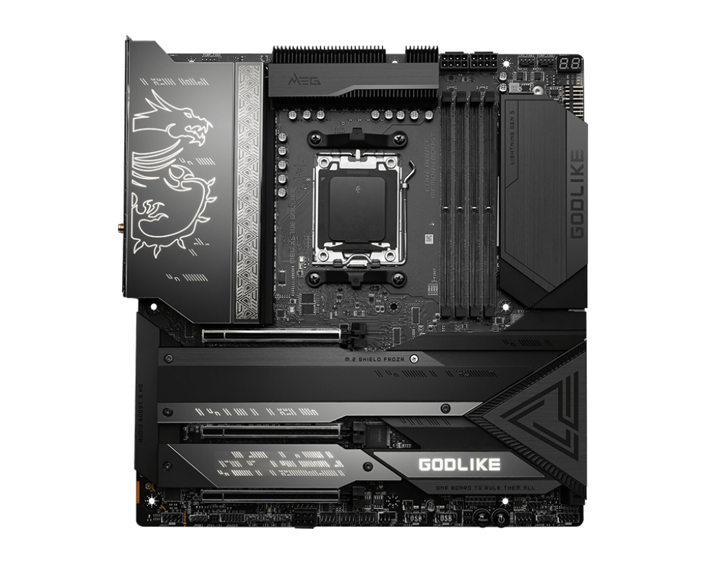 MSI MEG X670E GODLIKE Socket AM5/Wi-Fi 6E/DDR5/PCIe 5.0/4x M.2/8x SATA 6G/3x PCI-E x16 slot/Windows 10&11 E-ATX Motherboard
