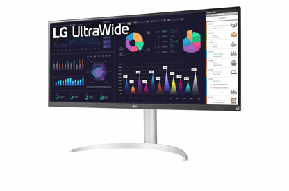 LG 34WQ650-W 34" UltraWide™ FHD(2560x1080)/IPS/21:9/100Hz/sRGB99%/HDR400/FreeSync/Adjustable Stand/HDMI2.0/DP1.4/USB Type-C Black Display Monitor