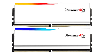 G.SKILL RIPJAWS M5 RGB DDR5-6000 CL30-40-40-96 1.35V / 1.4V 32GB(2x16GB) / 64GB(2x32GB) BLACK/WHITE Intel XMP 3.0 Ready, Dual Channel Kit