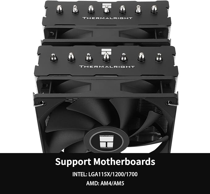 Thermalright Phantom Spirit 120 SE CPU Air Cooler, 7 Heat Pipes, Dual 120mm, TL-C12B V2 PWM Fan, AGHP 4.0 Technology, S-FDB Bearing, For AMD: AM4/AM5, For Intel: 1700/1150/1151/1200