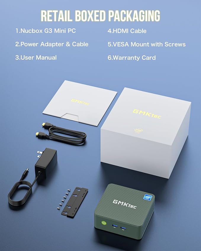 GMKtec NucBox G3 Black - Intel N100 Processor (16GB RAM + 1TB SSD)