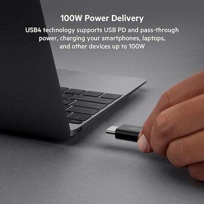 Belkin CONNECT Thunderbolt 4 Cable 1.0m (Black) - 100W, 40Gbps, USB4 Compliant