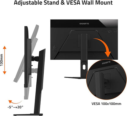 GIGABYTE M27U 27" SS IPS Gaming Monitor - UHD (3840x2160), 160Hz, 1ms MPRT, AMD FreeSync Premium Pro, Type C KVM - HDMI, DP, Type C, Height Adjustable