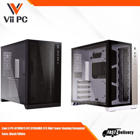 Lian Li PC-O11DW/X O11 DYNAMIC ATX Mid Tower Gaming Computer Case, Black/White