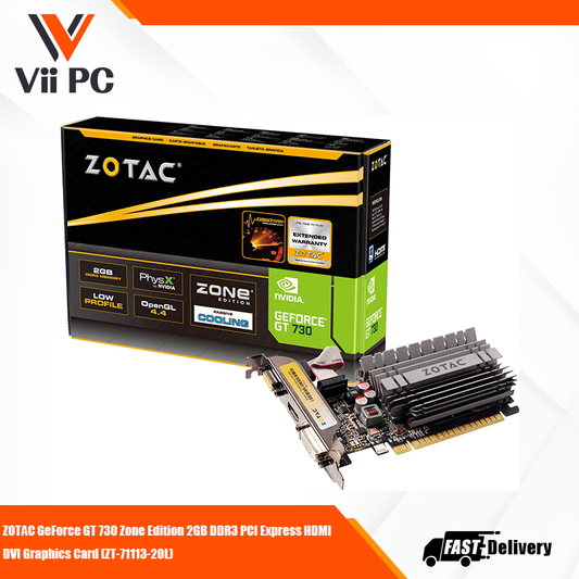 ZOTAC GeForce GT 730 Zone Edition 2GB DDR3 PCI Express HDMI DVI Graphics Card (ZT-71113-20L)