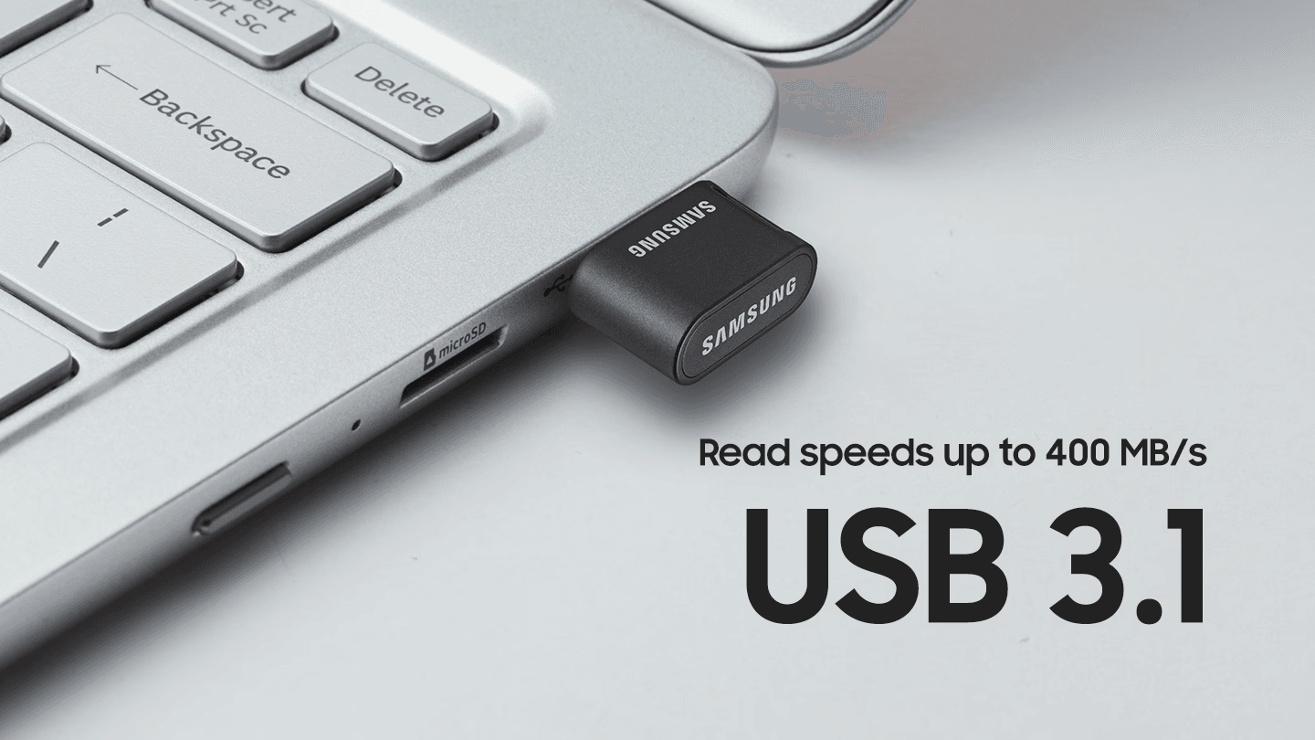 SAMSUNG FIT PLUS USB 3.1 FLASH DRIVE 128GB/256GB
