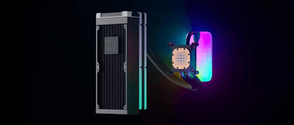 HYTE THICC Q60 Digital All-In-One CPU Liquid Cooler with 5” Ultraslim IPS Display, 32mm THICC FP12 Fans - Powered by Nexus Link