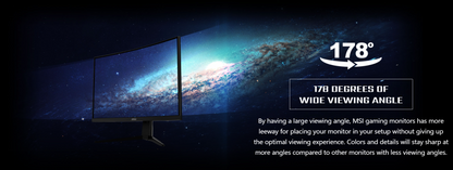 MSI G2422C Gaming Monitor - 23.6" FHD (1920x1080) Curved 1500R, VA Panel, 180hz, 1ms(MPRT), Adaptive Sync