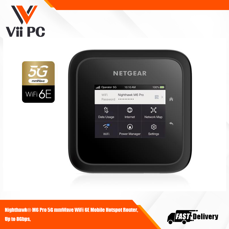 NETGEAR Nighthawk® M6 Pro 5G mmWave WiFi 6E Mobile Hotspot Router, Up to 8Gbps,