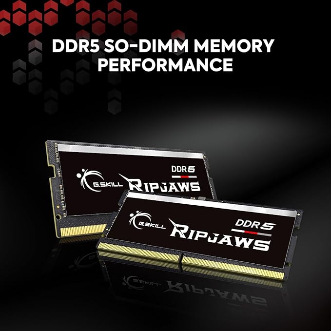 G.SKILL RIPJAWS DDR5 SO-DIMM 1 x 16GB/1 x 32GB / 4800 Mhz / CL38 ( SO DIMM Laptop ram ) Limited lifetime warranty