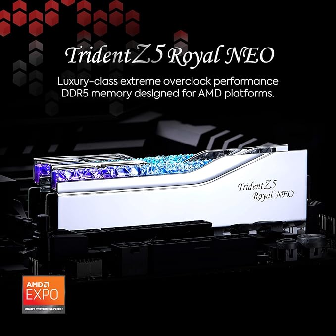 G.SKILL Trident Z5 Royal Neo Series (AMD Expo) DDR5 RAM (2x16GB)/(2x24GB) 6000/6400/8000MT/s