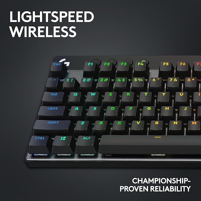 LOGITECH PRO X TKL LIGHTSPEED GAMING KEYBOARD - BLACK,WHITE,MAGENTA (GX-BROWN) 2Y