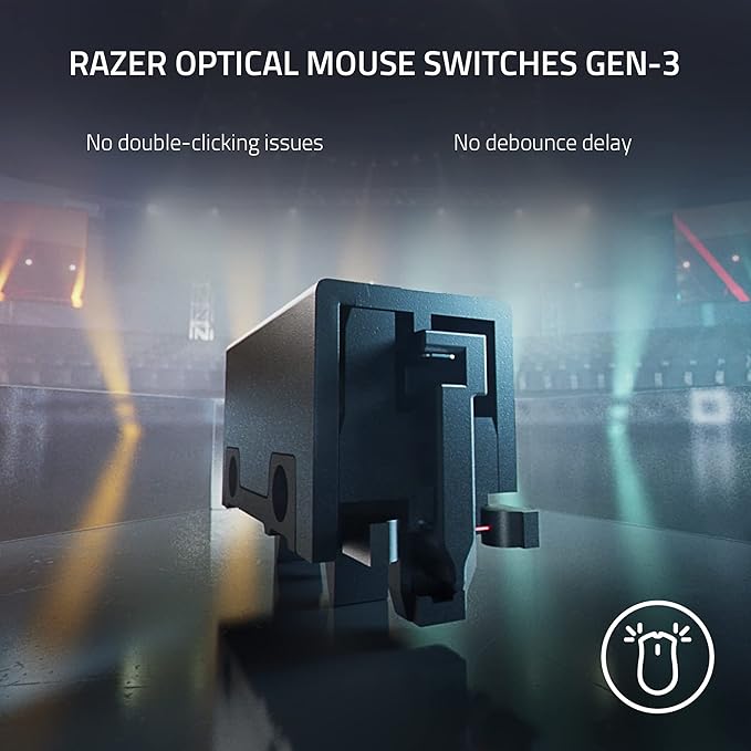 Razer DeathAdder V3 Pro - Classic Base - 1000 Hz Ultra-lightweight Wireless Ergonomic Esports Mouse - Black/White
