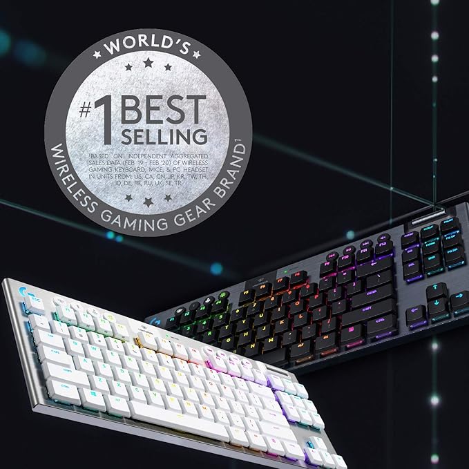 LOGITECH G915 TKL WHITE WIRELESS MECHANICAL GAMING KEYBOARD