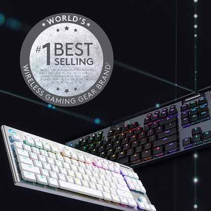 LOGITECH G915 TKL WHITE WIRELESS MECHANICAL GAMING KEYBOARD