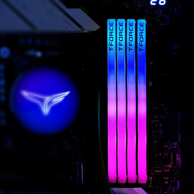 TEAMGROUP T-Force Delta Heatsink With ARGB DDR5 Ram 32GB (2x16GB) 6000MHz - Black/White