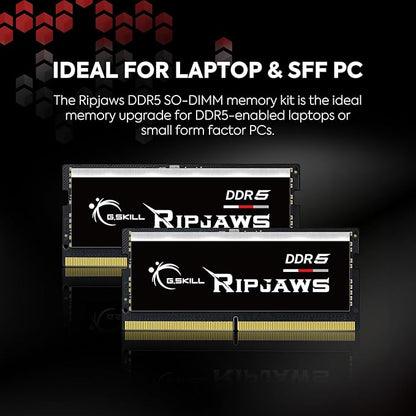 G.SKILL RIPJAWS DDR5 SO-DIMM 1 x 16GB/1 x 32GB / 4800 Mhz / CL38 ( SO DIMM Laptop ram ) Limited lifetime warranty