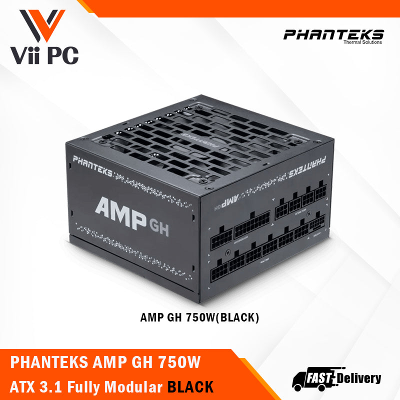PHANTEKS AMP GH PCIe Gen 5.1 ATX 3.1 Fully Modular PSU (750W/850W/1000W) - BLACK/WHITE