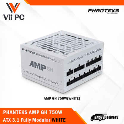 PHANTEKS AMP GH PCIe Gen 5.1 ATX 3.1 Fully Modular PSU (750W/850W/1000W) - BLACK/WHITE