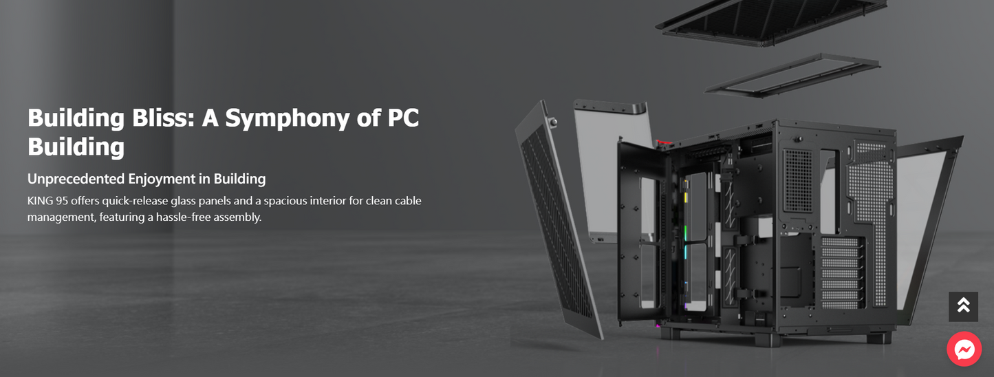 Montech KING 95 PRO BLACK/WHITE Tempered Glass ATX Middle Tower Case (Dynamic Duo Airflow Modes)
