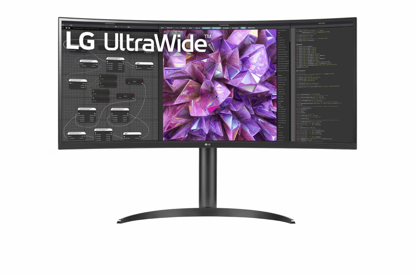 LG 34WQ75C-B Curved UltraWide™ 34" QHD(3440 x 1440)/IPS/21:9/60Hz/3800R Curve/HDR10/Built-in KVM/HDMI/DP1.4/RJ-45/PD 90W Black Display Monitor