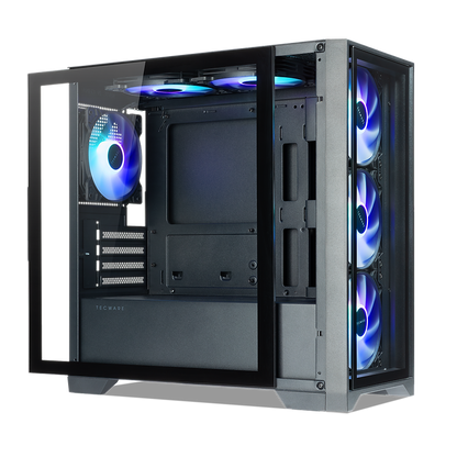 Tecware Nexus Air T3 matx Case, w/ 6 x ARGB Fans (Black)